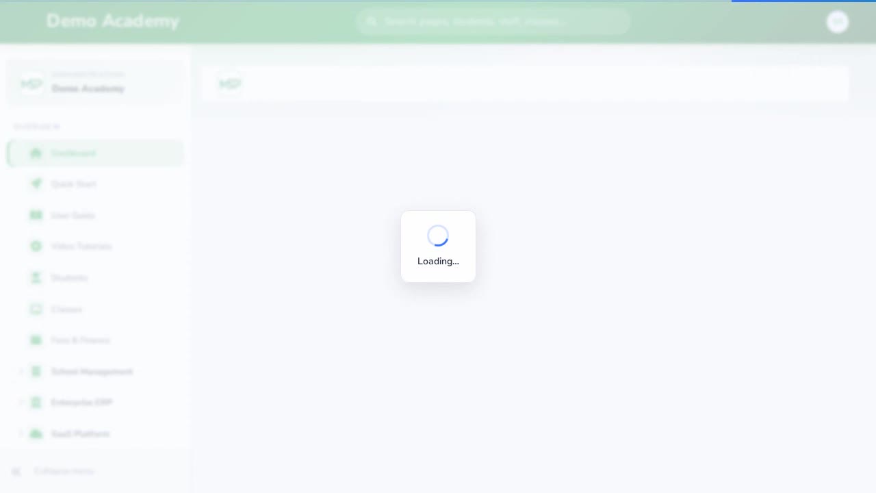 Class courses and subject teachers preview
